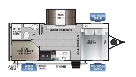 2024 EAST TO WEST RV DELLA TERRA 181BHSLE, , floor-plans-day image number 0